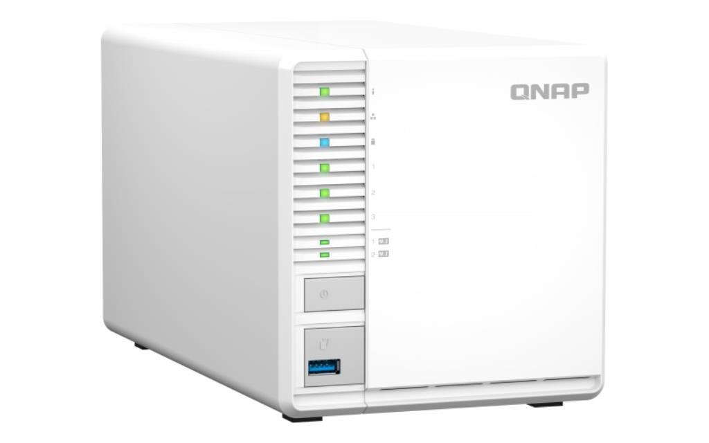 NAS assemblato QNAP Tower TS-364-8G-54TIWP 54TB (3x18TB) con HDD Seagate IronWolf Pro