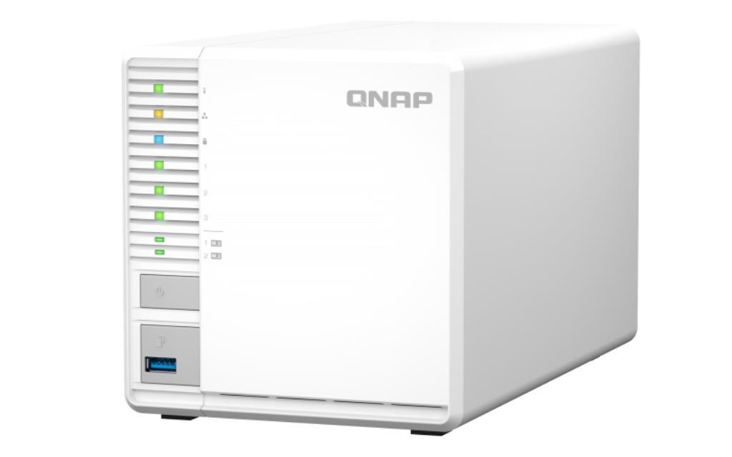 NAS assemblato QNAP Tower TS-364-8G-54TIWP 54TB (3x18TB) con HDD Seagate IronWolf Pro