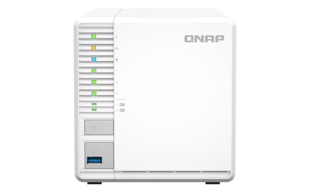 NAS assemblato QNAP Tower TS-364-8G-54TIWP 54TB (3x18TB) con HDD Seagate IronWolf Pro