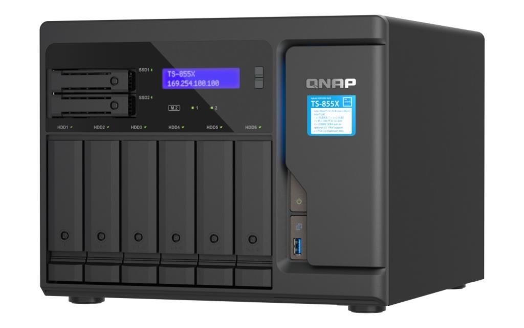 NAS assemblato QNAP TS-855X-8G 144TB (8x18TB) con HDD Seagate IronWolf Pro