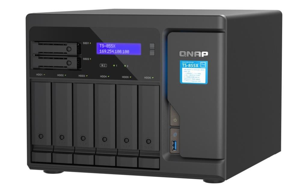 NAS assemblato QNAP TS-855X-8G 144TB (8x18TB) con HDD Seagate IronWolf Pro