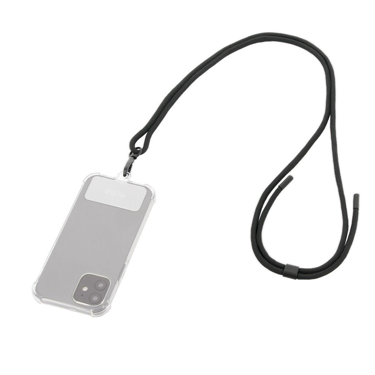 Mobilis 001340 accessorio per custodia del telefono cellulare (UNIVERSAL REMOVABLE SMARTPHONE - LANYARD 75 CM - BLACK - SOFT BA