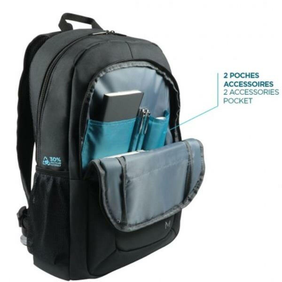 Mobilis 003064 borsa per laptop 39,6 cm [15.6] Zaino Nero (THEONE BACKPACK 14-15.6ININ - BLUE ZIP 30 PERCENT RECYCLED)