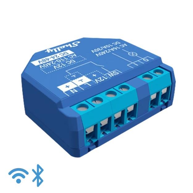 Shelly Plus 1 -Smart Relay 16A AC/DC WiFi/BT cont. pulito