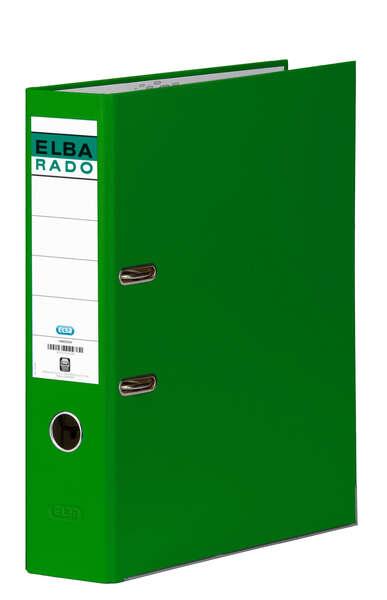 Raccoglitore a leva Elba Rado Chic Folio - Dorso da 80 mm - Esterno rivestito in PVC - Interno in carta verde