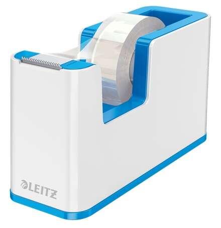 Leitz 53641036 dispenser nastro adesivo Polistirolo Blu, Metallico (Leitz WOW Dual Colour Tape Dispenser for 19mm Tapes White/B