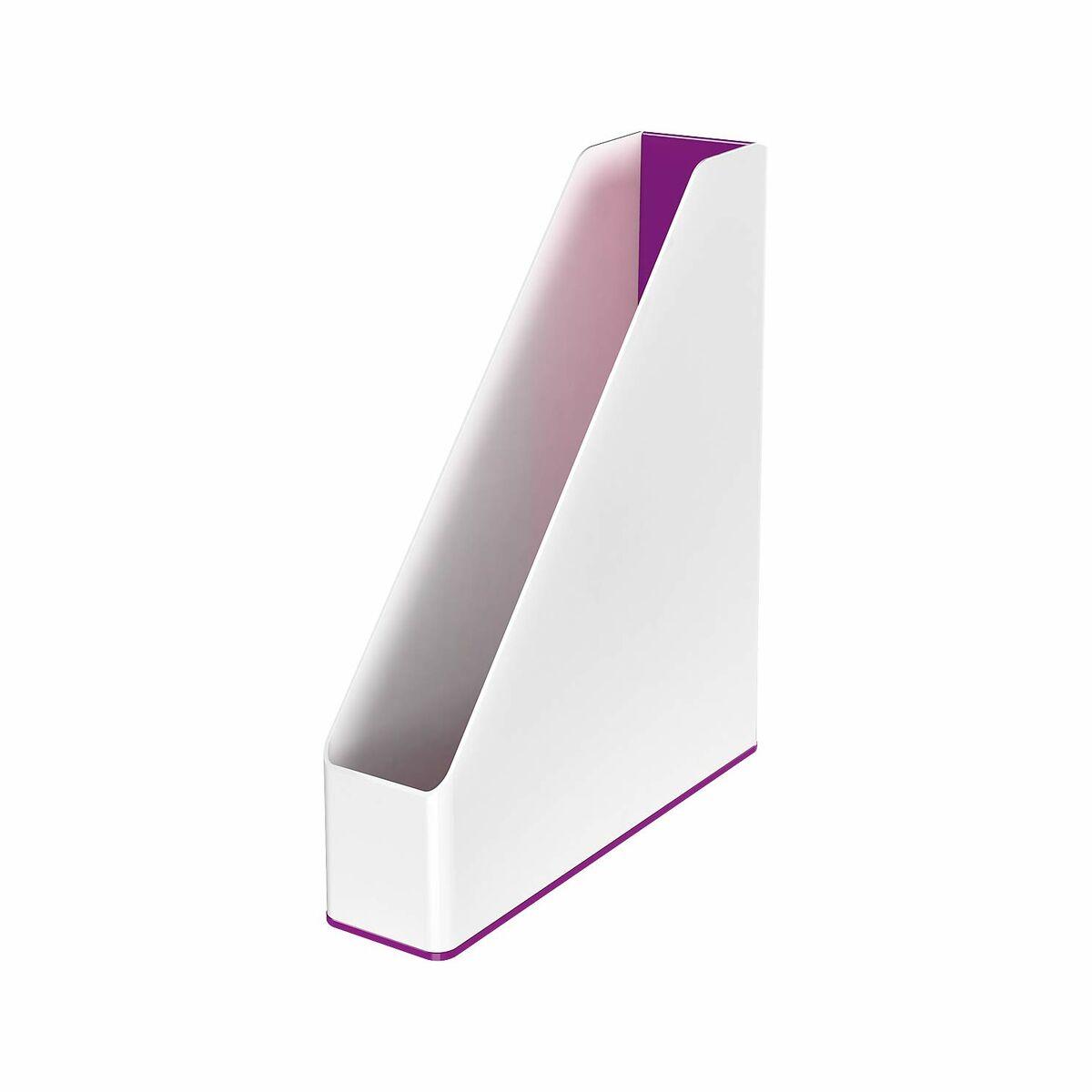 Portariviste Leitz Bianco Violetta A4 polistirene 7,3 x 31,8 x 27,2 cm