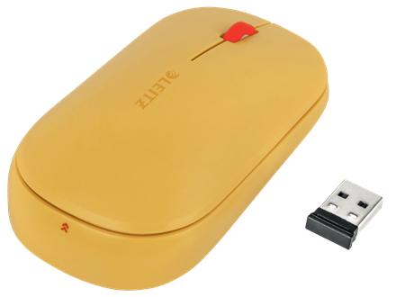 Leitz Cosy mouse Ufficio Ambidestro RF senza fili + Bluetooth 4000 DPI (Leitz Cosy Wireless Mouse Warm Yellow 65310019)