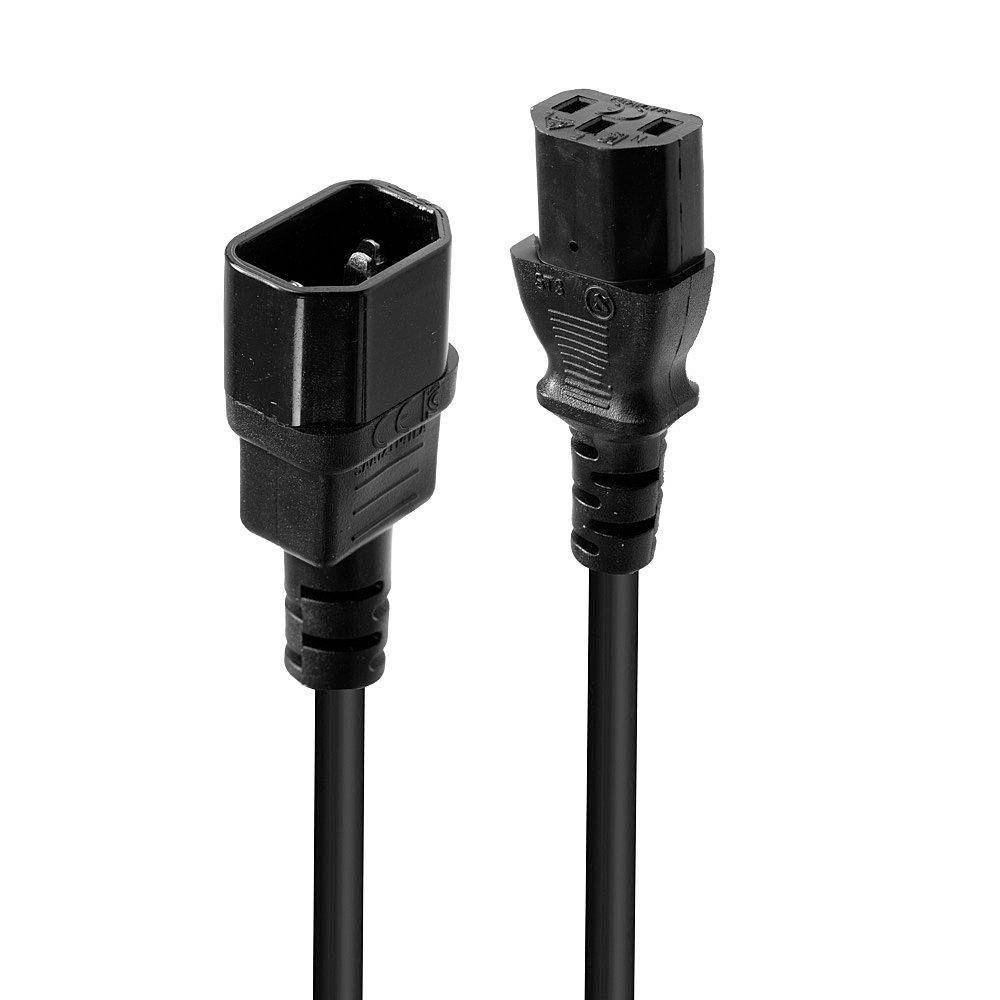 Lindy 30321 cavo di alimentazione Nero 1 m Accoppiatore C14 Accoppiatore C13 (1M IEC EXTENSION CBL - IEC C14 TO IEC C13)