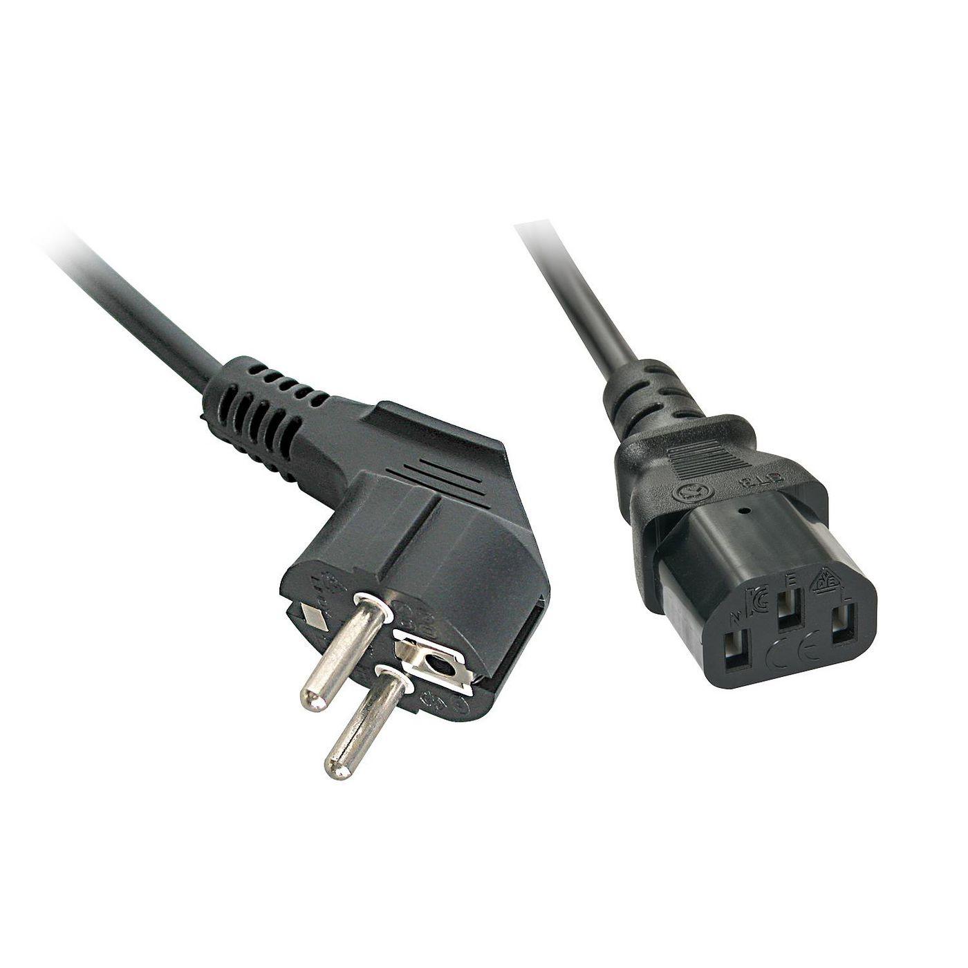 Lindy 30334 cavo di alimentazione Nero 0,7 m Spina di alimentazione di tipo A IEC C13 (0.7m Schuko to C13 Mains - Cable, lead f