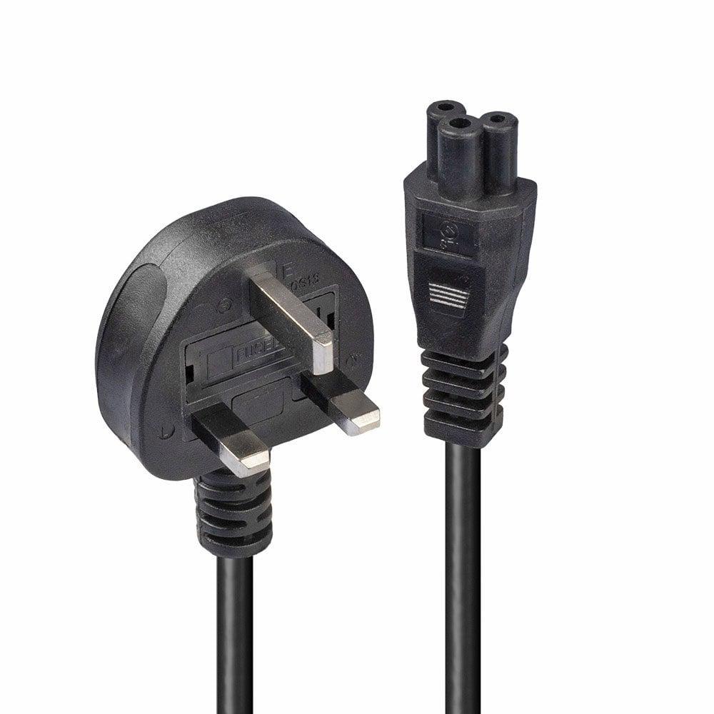 Lindy 30460 cavo di alimentazione Nero 1 m Spina di alimentazione di tipo G Accoppiatore C5 (1M MAINS POWER CABLE - UK 3 PIN PL