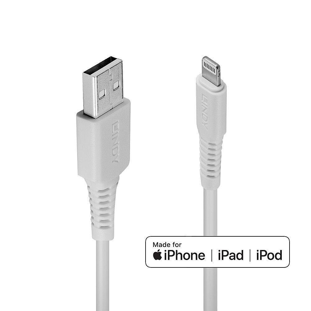 CAVO LINDY USB A TO LIGHTNING C89, M/M, 1MT, (TIPO APPLE), BIANCO, 31326