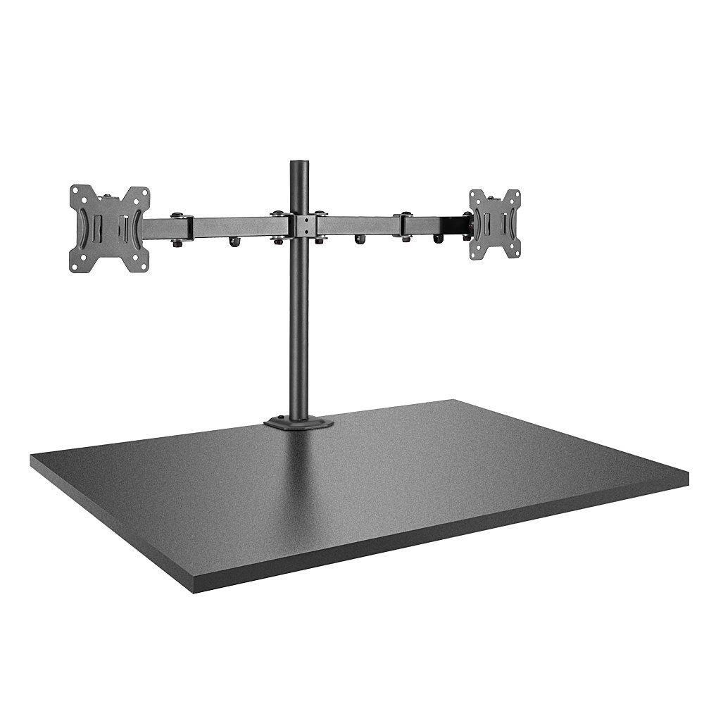 Lindy 40658 supporto da tavolo per Tv a schermo piatto 71,1 cm [28] Nero Scrivania (DUAL DISPLAY BRACKET W/POLE - AND DESK CLAM