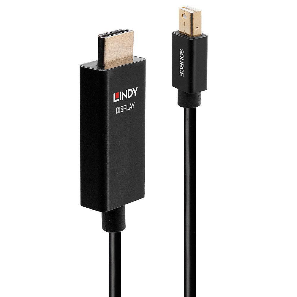 Lindy 40922 cavo e adattatore video 2 m Mini DisplayPort HDMI tipo A [Standard] Nero (2M ACTIVE MINI DISPLAYPORT TO HDMI C)