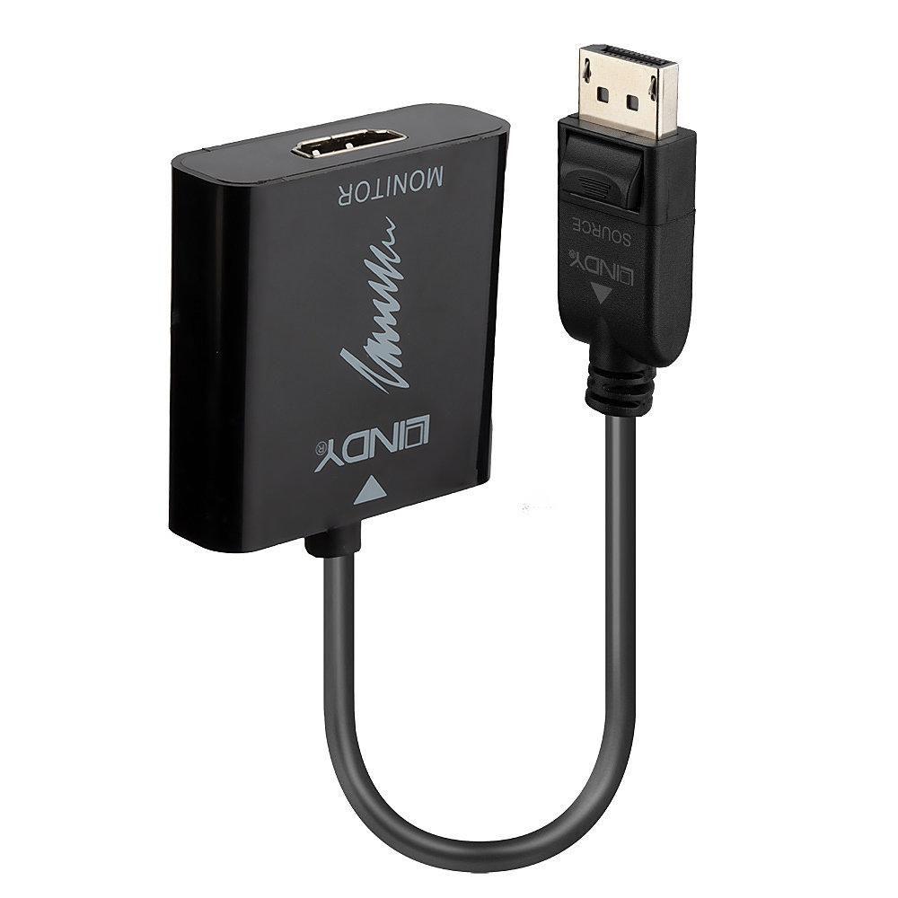 ADATTATORE LINDY DISPLAYPORT TO HDMI M/F 4K 60HZ ATTIVO NERO 41068