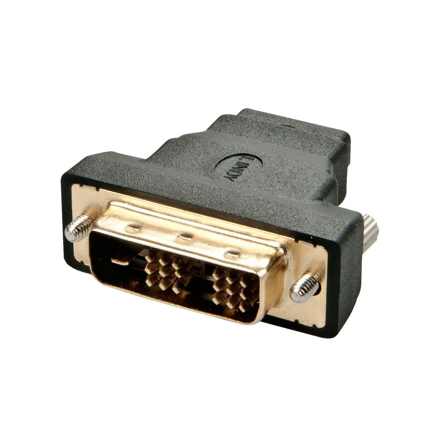 ADATTATORE LINDY DVI 19PIN TO HDMI, M/F, NERO, 41228