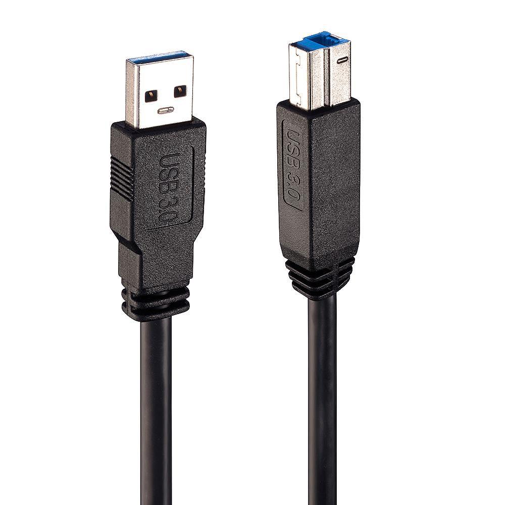 Lindy 43098 cavo USB USB 3.2 Gen 1 [3.1 Gen 1] 10 m USB A USB B Nero (10M USB 3.0 ACTIVE - CABLE TYPE A MALE/TYPE B MALE)