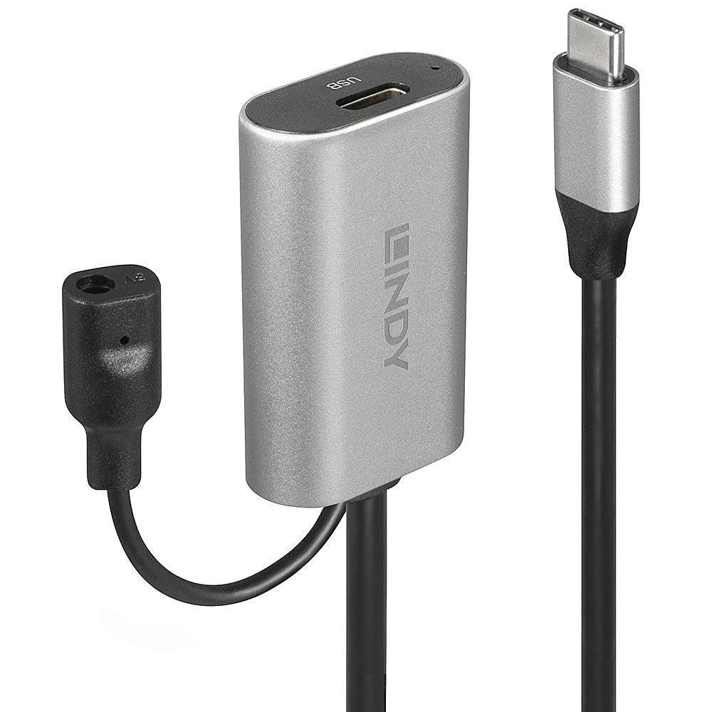 Lindy 43271 cavo USB USB 3.2 Gen 1 [3.1 Gen 1] 5 m USB C Nero (5M USB 3.1 ACTIVE EXTENSION - CABLE TYPE C TO C)