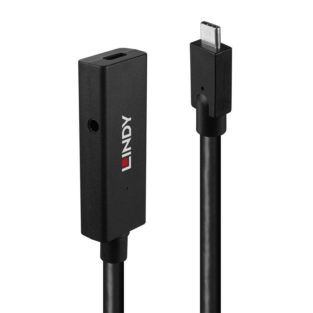 Lindy 43364 cavo USB USB 3.2 Gen 2 [3.1 Gen 2] 5 m USB C Nero (5m USB 3.2 Gen 2 C/C Active - Extension - Warranty: 24M)