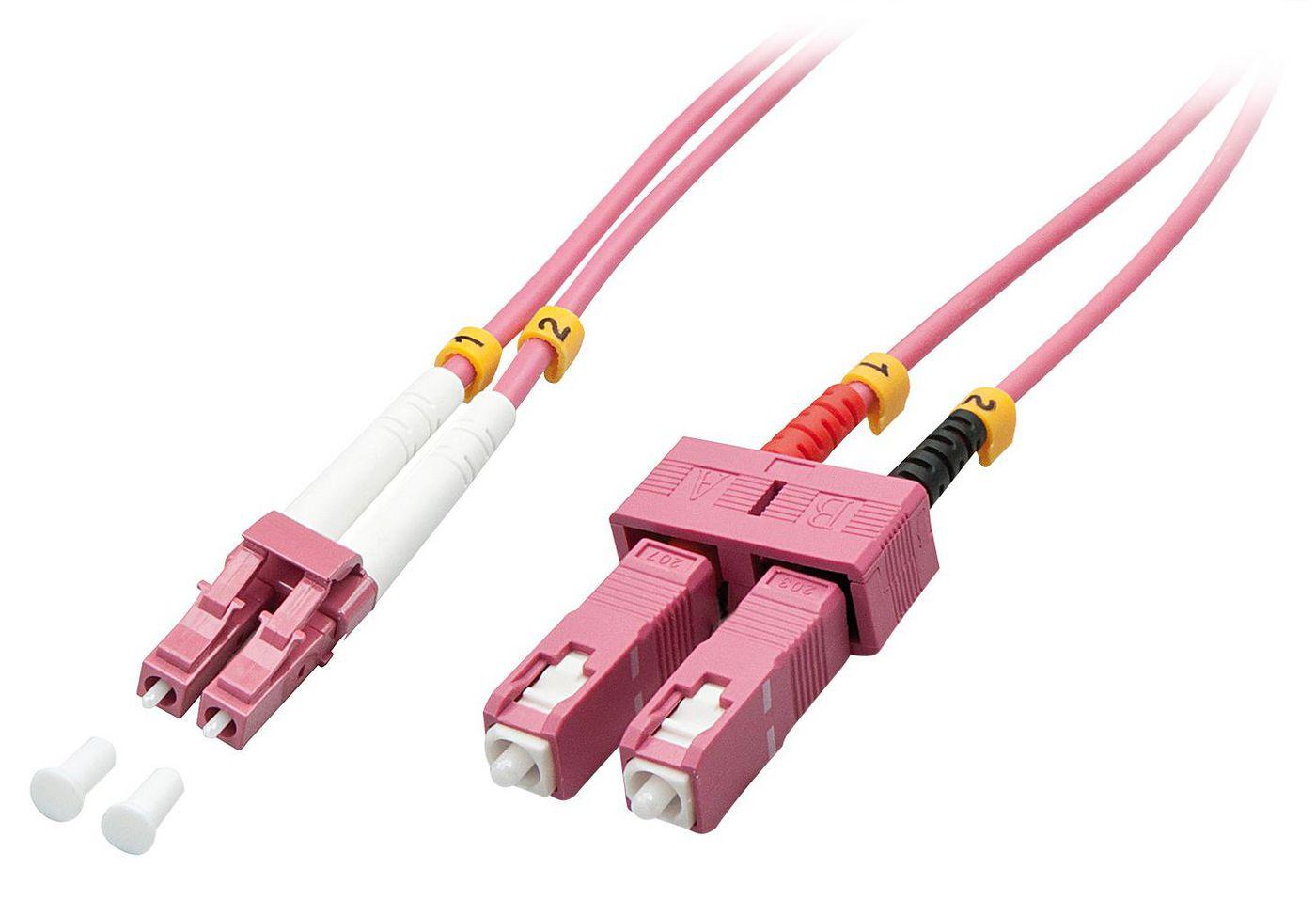 Lindy 46361 cavo InfiniBand e in fibra ottica 2 m LC SC Rosa (Fibre Optic Cable LC/SC OM4, - 2m - Warranty: 120M)