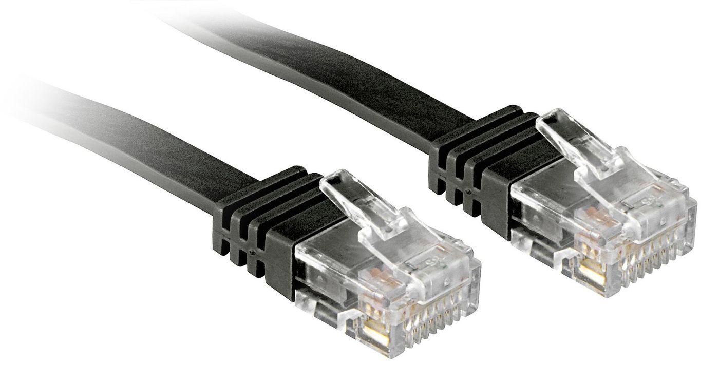 Lindy 0.3m Cat.6 cavo di rete Nero 0,3 m Cat6 (0.3M Cat.6 Networking Cable - Black Cat6 - Warranty: 120M)