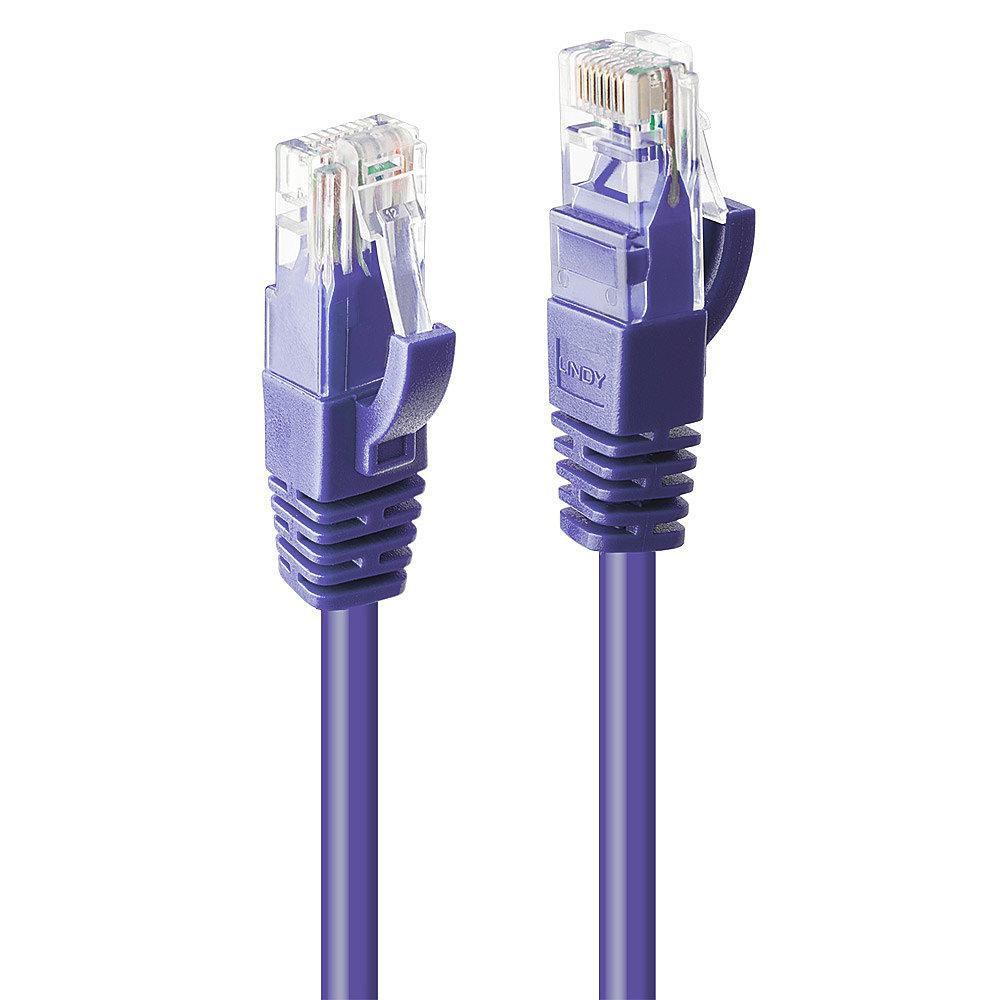 Lindy 48120 cavo di rete Viola 0,3 m Cat6 U/UTP [UTP] (0.3M Cat.6 U/Utp Cable, Purple - Warranty: 120M)