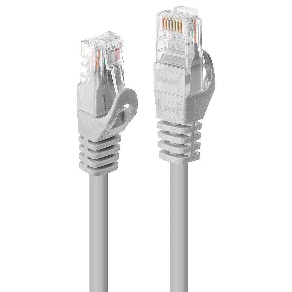 Lindy 48362 cavo di rete Grigio 1 m Cat5e U/UTP UTP (1m Cat.5e U/UTP Network - Cable Grey - Warranty 120M)