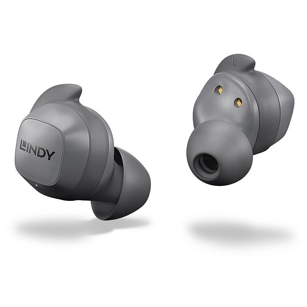 Lindy LE400W Auricolare Wireless In-ear Musica/Giornaliera USB tipo-C Bluetooth Grigio (Le400W Headset True Wireless - Stereo [