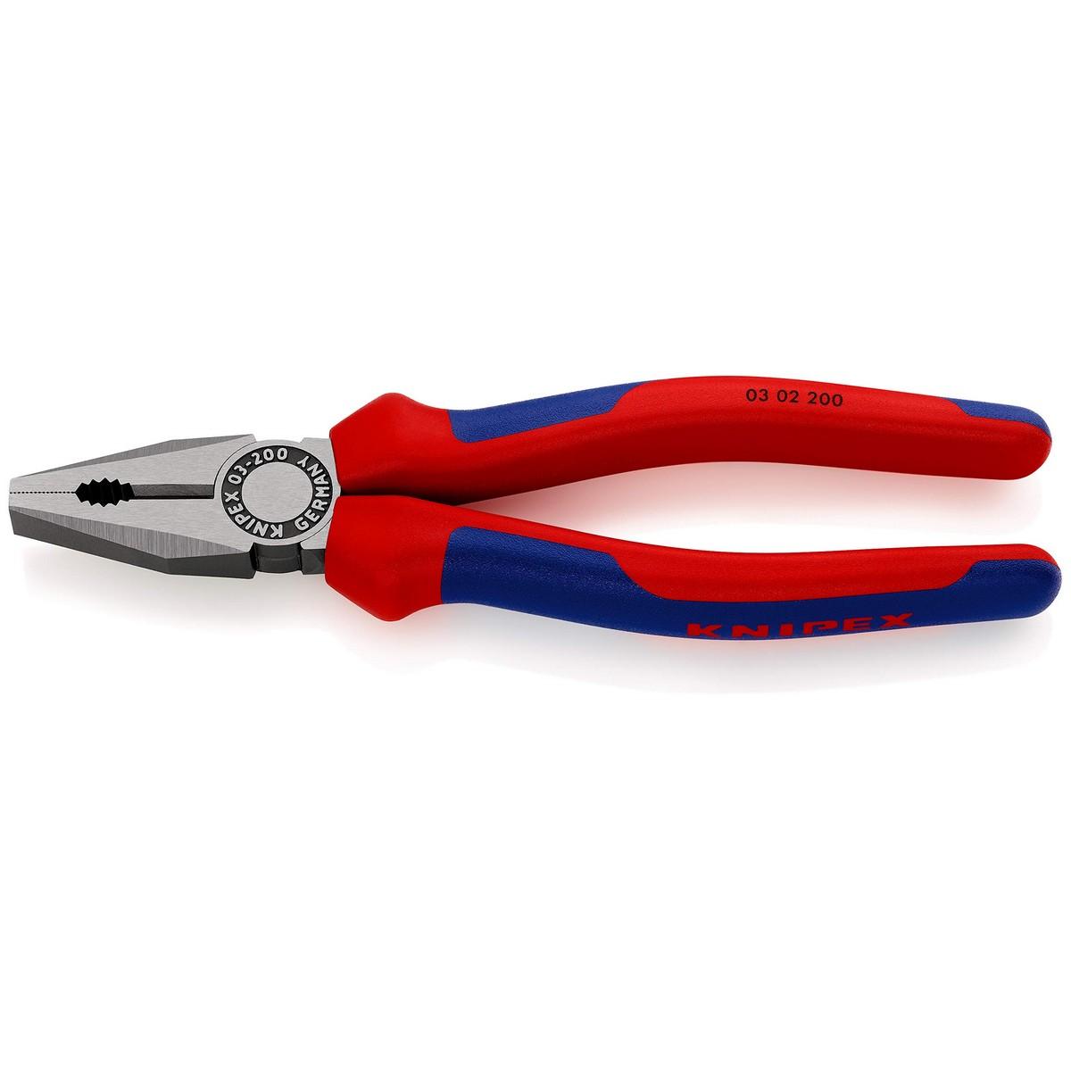 Pinza universale KNIPEX 200 mm, manici con manicotti multicomponente