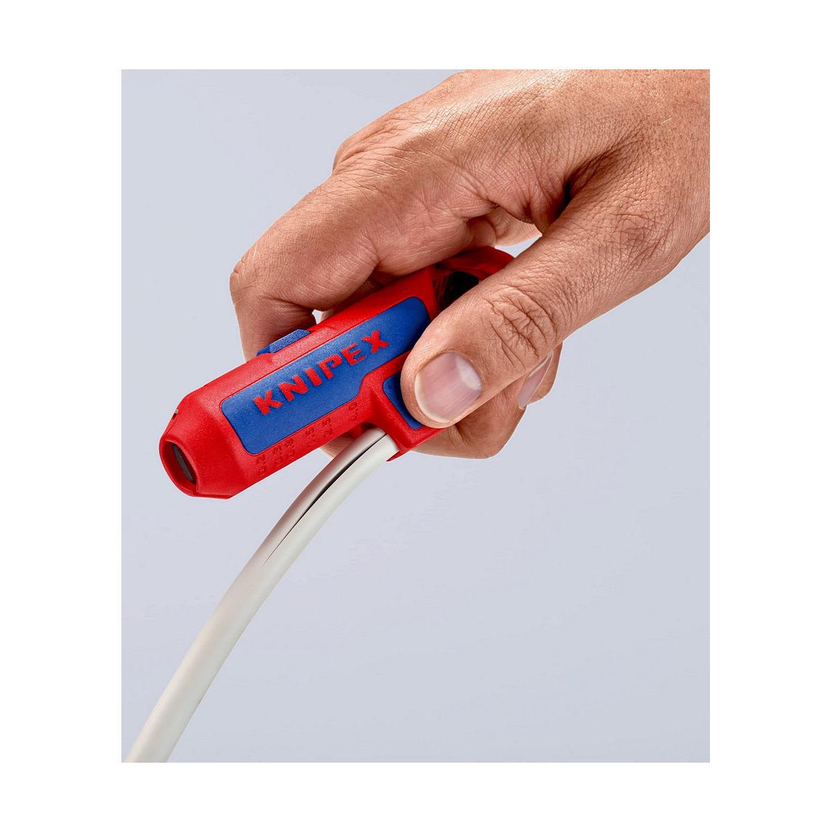 Utensile spelafili universale KNIPEX ErgoStrip, pacchetto self-service