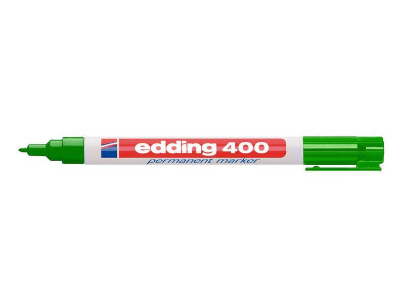 EDDING 400 MARKER permanente - SUGGERIMENTO ROUND - 1 mm Scate.- ricaricabile - asciugatura rapida - colore verde