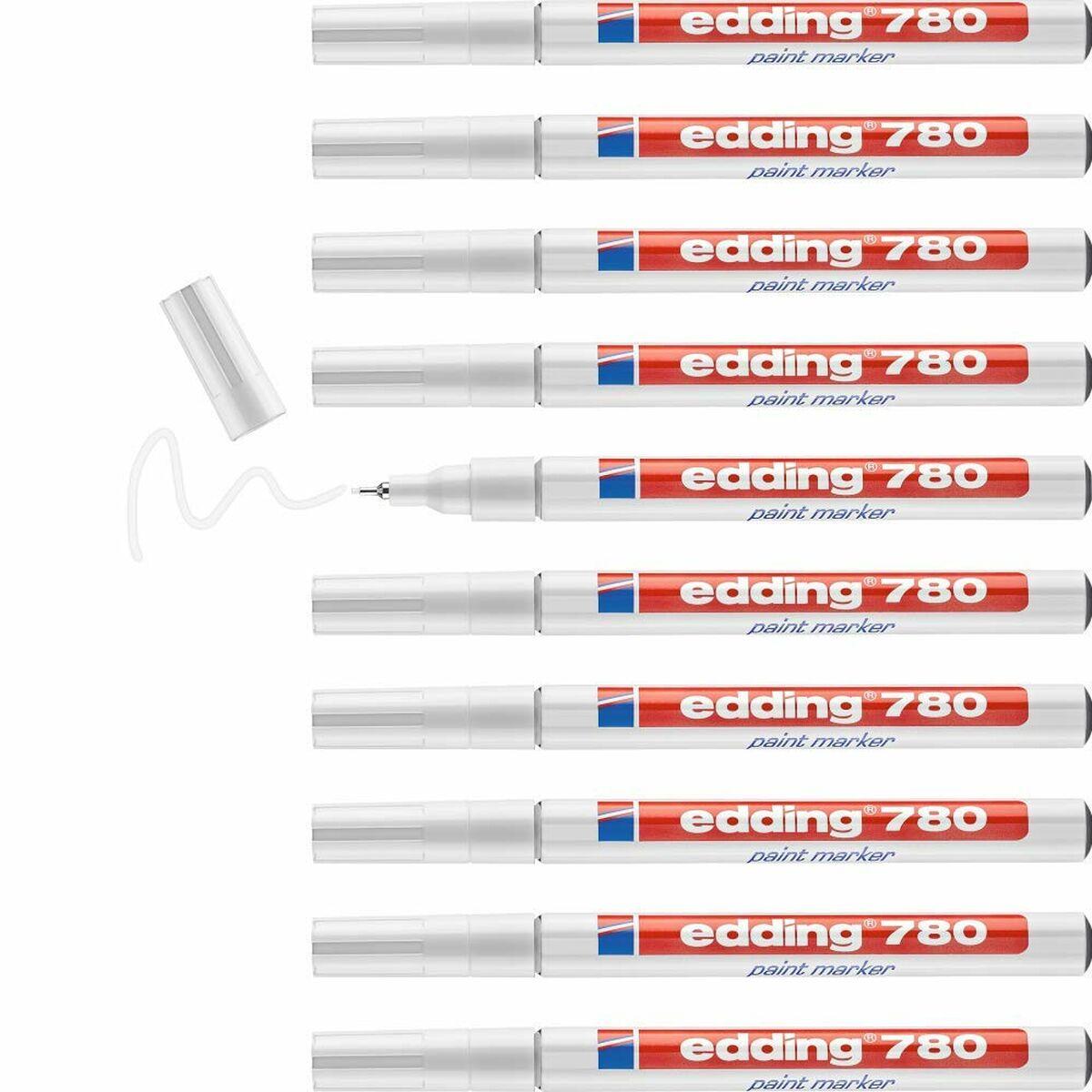 Marcatore permanente Edding 780 Bianco 10 Unità