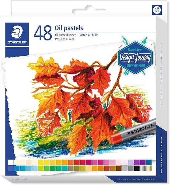 Pastelli ad olio Staedtler 2420 Confezione da 48 morbide cere - Resistenza alla rottura - Estremamente luminosi - Colori ordina