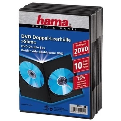 Hama Custodia DVD slim doppia - 10 pz.