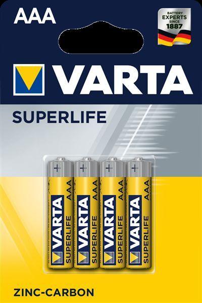 VARTA BATTERIE MINI STILO AAA R03 4 PZ 00002