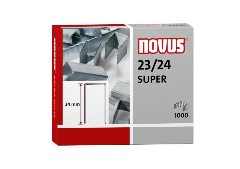 NOVUS 23/24 Super Scatola da 1000 graffette 23/24 Zincata per i massimi livelli