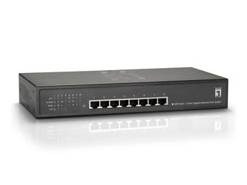 LevelOne GEP-0812 switch di rete Non gestito L2 Gigabit Ethernet (10/100/1000) Supporto Power over Ethernet (PoE) Nero