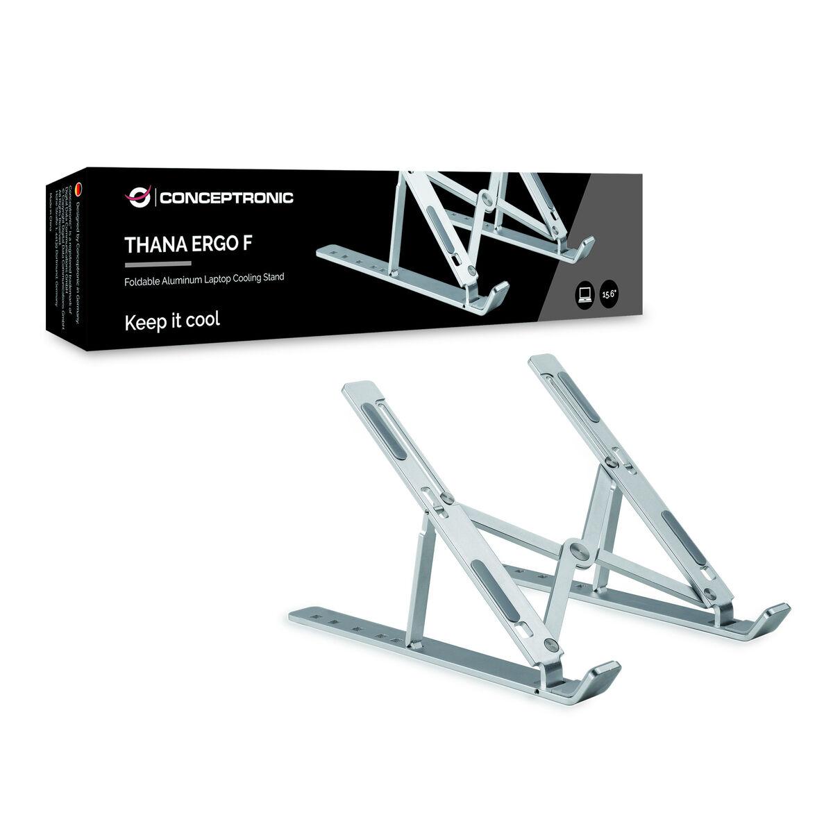 Conceptronic ERGO Foldable Aluminum Laptop Supporto per computer portatile Alluminio 39,6 cm (15.6")