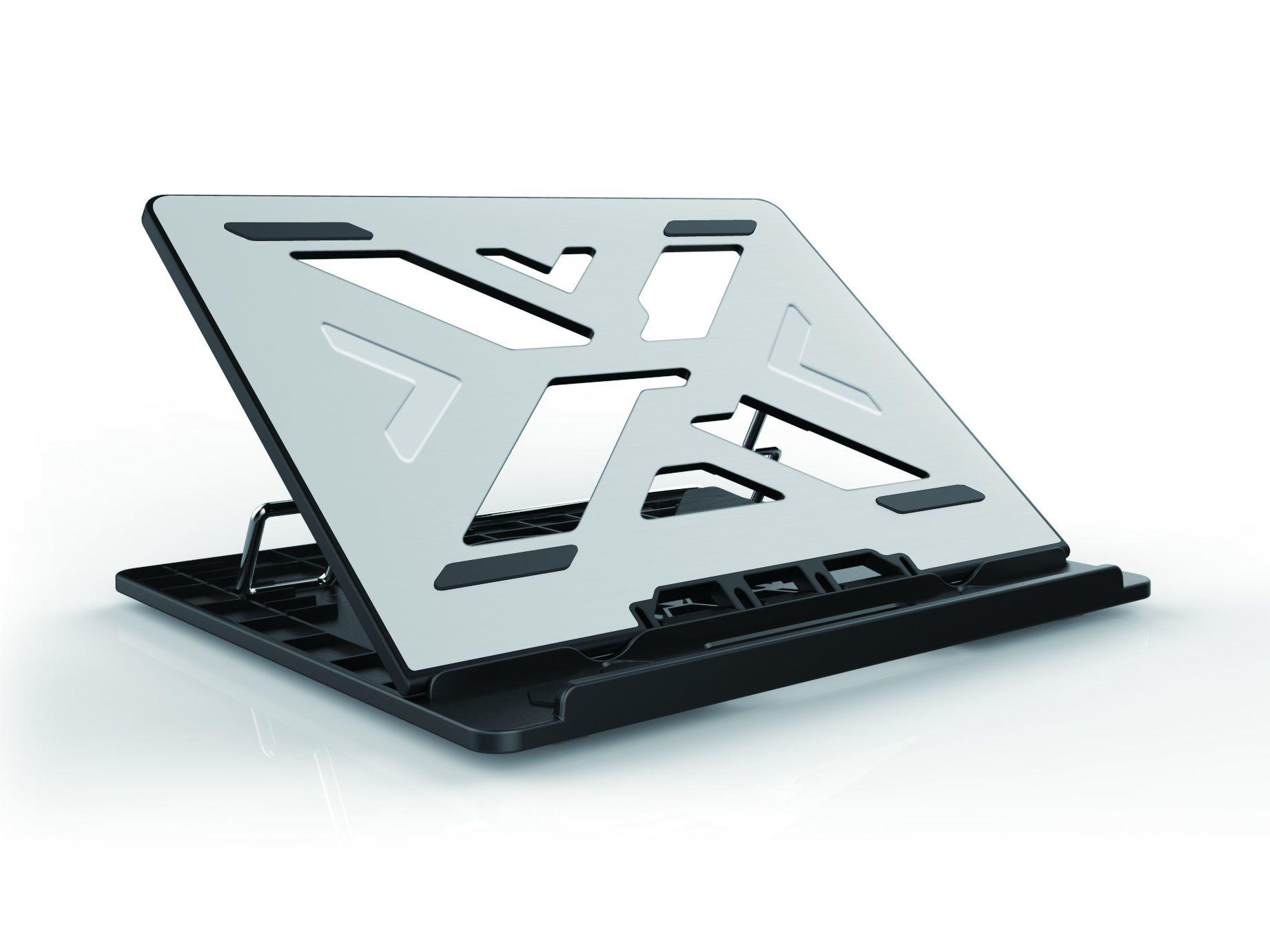 Conceptronic THANA ERGO S, Laptop Cooling Stand Supporto per computer portatile Grigio 39,6 cm (15.6")