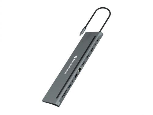 Conceptronic DONN17G replicatore di porte e docking station per notebook Cablato USB 3.2 Gen 1 (3.1 Gen 1) Type-C Grigio