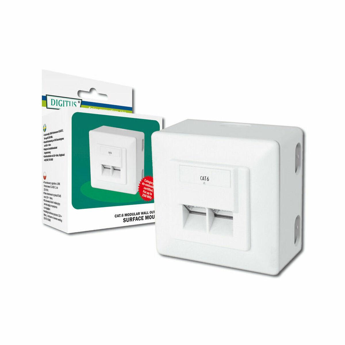 CAT 6 wall outlet, shielded - 2x RJ45