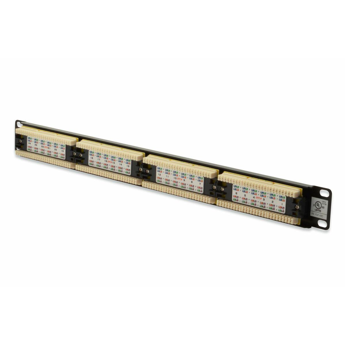 PATCH PANEL 19'' DIGITUS NON SCHERMATO UTP 24 PORTE 8 POLI RJ45 PER RETI CATEGORIA 6 - 1 UNITA'