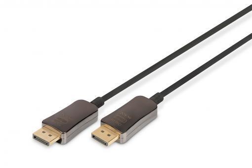 Digitus Cavo in fibra ottica ibrido DisplayPort AOC, UHD 8K, 15 m (DISPLAYPORT AOC HYBRID LWLCABLE - M/M 15M UHD 8K 60HZ GOLD B