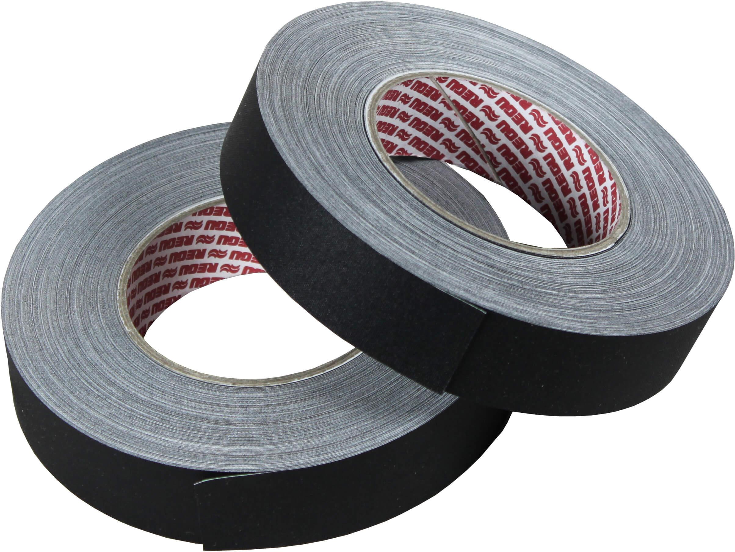 Regutex R Fabric Tape 250 My, 38 mm, 50 m, superficie dipinta di nero (1 pezzo)