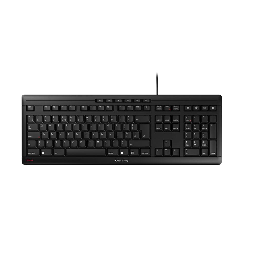 CHERRY STREAM KEYBOARD UK BLACK