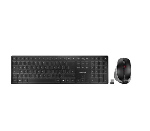 CHERRY DW 9500 SLIM tastiera Mouse incluso Universale RF senza fili + Bluetooth QWERTY Inglese Nero, Grigio (DW 9500 SLIM KEYBO