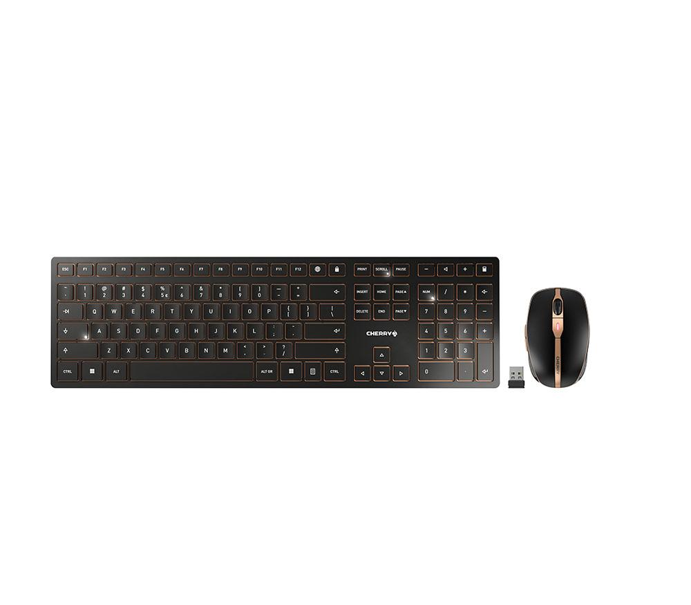 DW 9100 SLIM - Desktop set - Wireless - QWERTY - Black