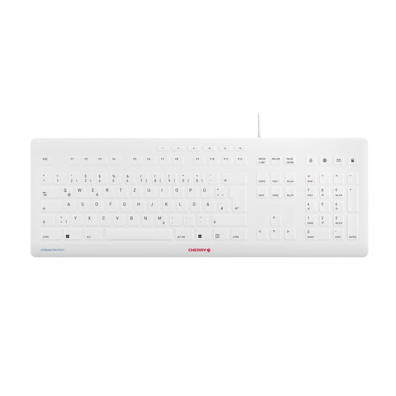 Campo di applicazione lavoro professionale tastierino numerico integrato Cablato (USB) Layout tedesco bianco 910 g 180 mm x