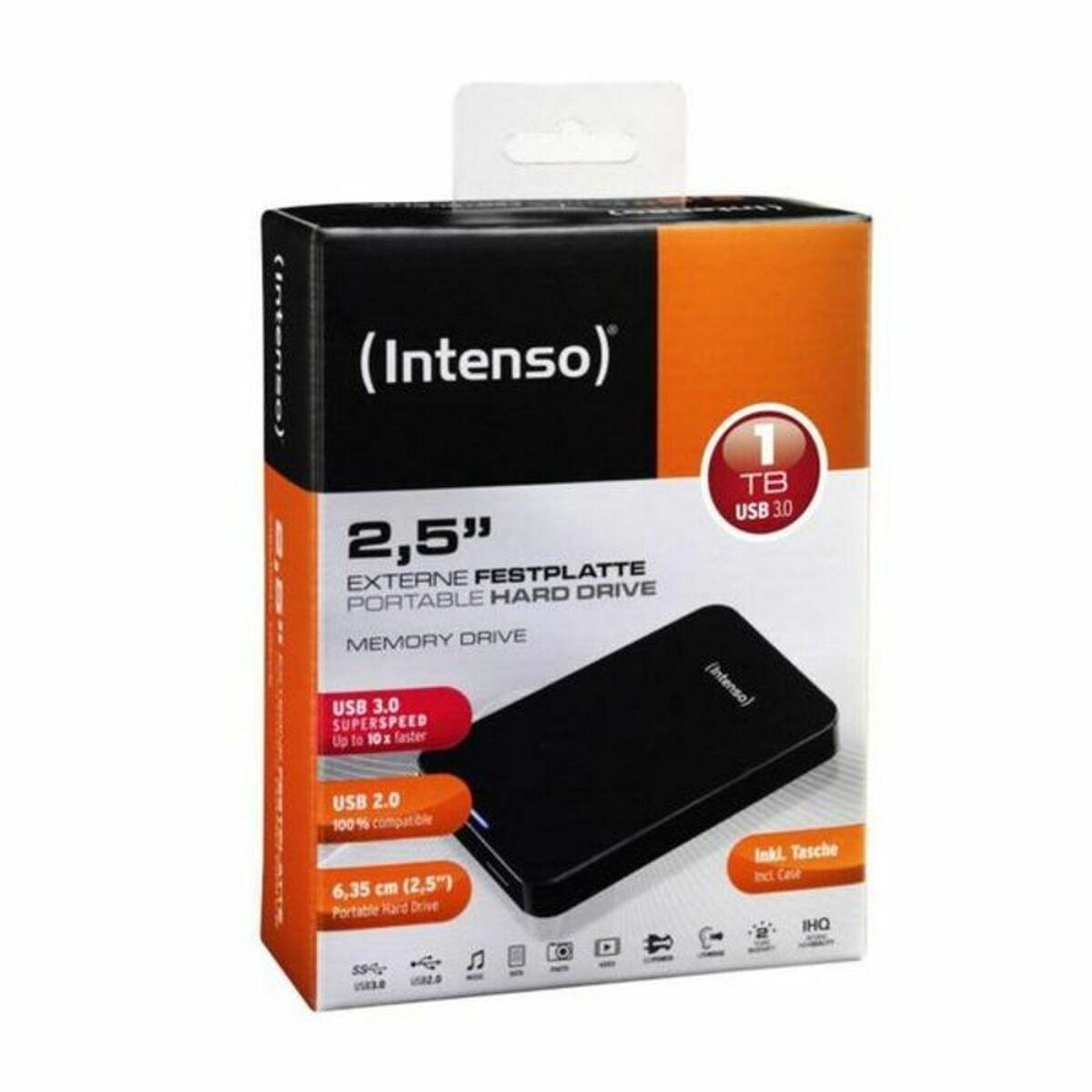 Intenseo Memory Drive - 1 TB in Black + Bag (HDD esterno, 2.5)