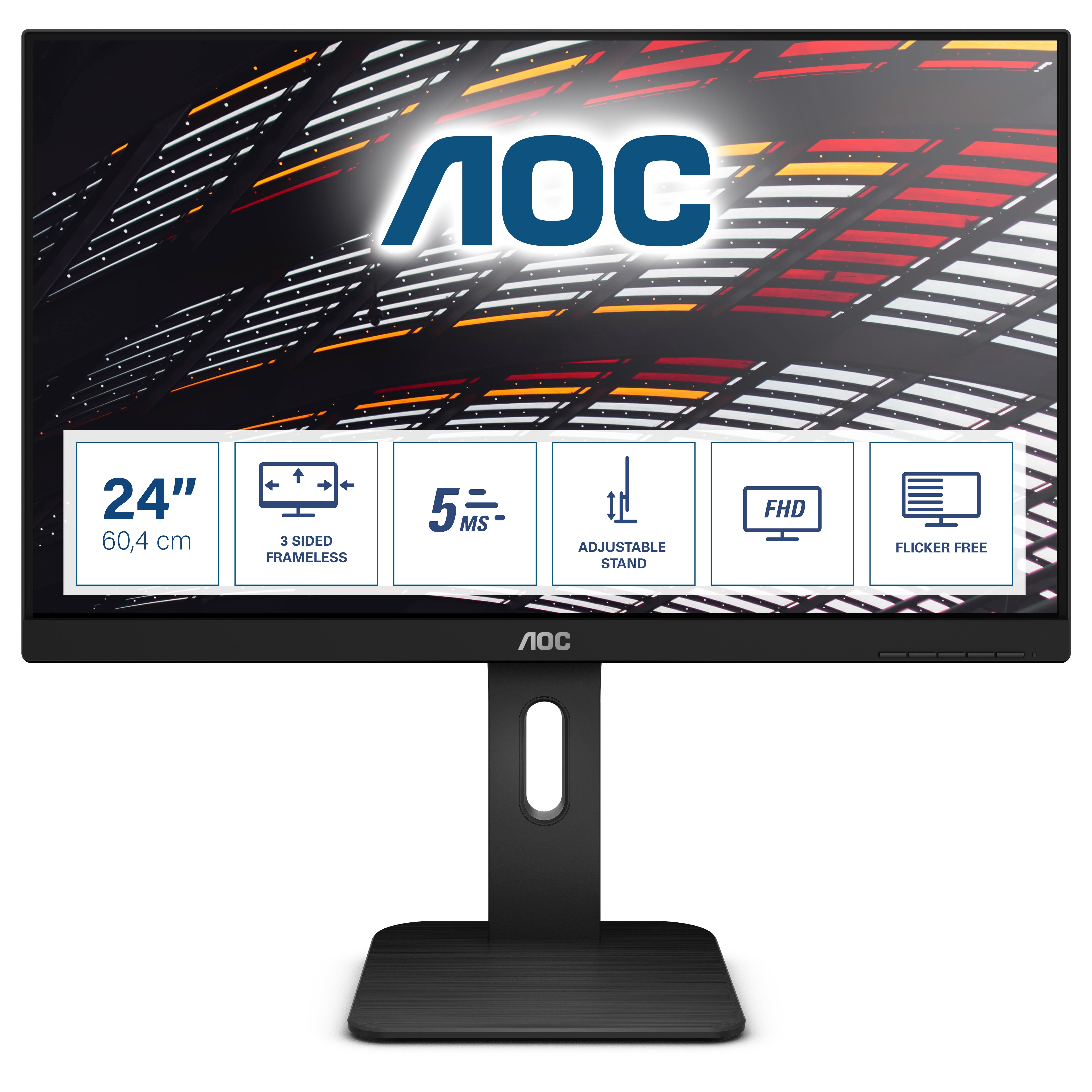 Monitor,AOC,23,8,16:9,IPS,1920x1080,250cd,1000:1,50m:1,4x USB 3.0 ,1x D-SUB,1x DVI,1 x 1.4x HDMI,1 x 1.2Displayport,SPEAKERS Si